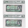 Image 1 : BC-45aS & BC-45bS. 1967 $1 Matching SPECIMEN Bank Note Set (#189). Both PMG Certified CUNC-64 EQP! 2