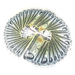 BC-46a Bundle of 100x Sequential 1973 Bank of Canada $1, Lawson-Bouey S/N: MG4034001-4100