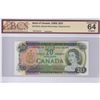 Image 1 : BC-50aA 1969 Bank of Canada Replacement $20, Beattie-Rasminsky S/N: *EB2138104 BCS Certified CUNC-64