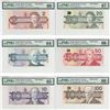 Image 1 : Set of 6 Matching SPECIMEN Notes of the Birds of Canada Issue (Set#0992) All PMG Certified GEM UNC-6