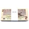 Image 1 : BC-55c Bundle of 100x Sequential 1986 Bank of Canada $2, Bonin-Theissen S/N: CBI7714400-499.
