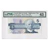 Image 1 : BC-56cA 1986 Bank of Canada Replacement $5, Bonin-Thiessen, S/N: FNX8304464, PMG Certified Choices U