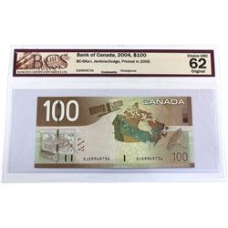 BC-66a-I 2001 Bank of Canada $100, Jenkins-Dodge S/N: EJE9949734, BCS Certified CUNC-62 Original (ch