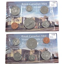 1976 Canada 'Attached' Jewel & 'Detached' Jewel Variety Proof Like Sets. 2pcs.