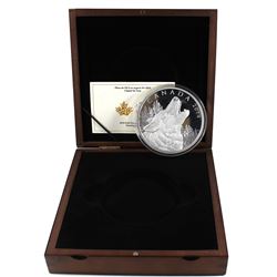 RCM Issue: 2014 Canada $125 Howling Wolf Half Kilo Fine Silver Coin. TAX Exempt
