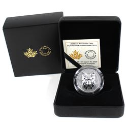 RCM Issue: 2020 $25 Multifaceted Animal Head - Lynx Fine Silver Coin (TAX Exempt).