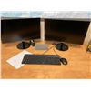 Image 2 : LOT OF COMPUTER EQUIPMENT INC. HP COMPUTER (NO HD) AND 2 X 24" MONITORS