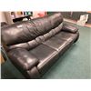 Image 1 : BLACK 'LEATHER' SOFA AND LOVESEAT SET