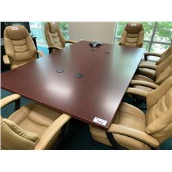 MAHOGANY 4' X 8' BOARDROOM TABLE