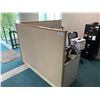 Image 1 : GREY CORNER DESK WITH 5' TALL PANEL WRAP