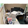 Image 2 : GREY CORNER DESK WITH 5' TALL PANEL WRAP