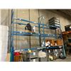 Image 1 : 2 SECTIONS OF BLUE WAREHOUSE RACKING.  INCLUDES 3  X 18' TALL UPRIGHTS, 12 X 12' BY 4.5" THICK