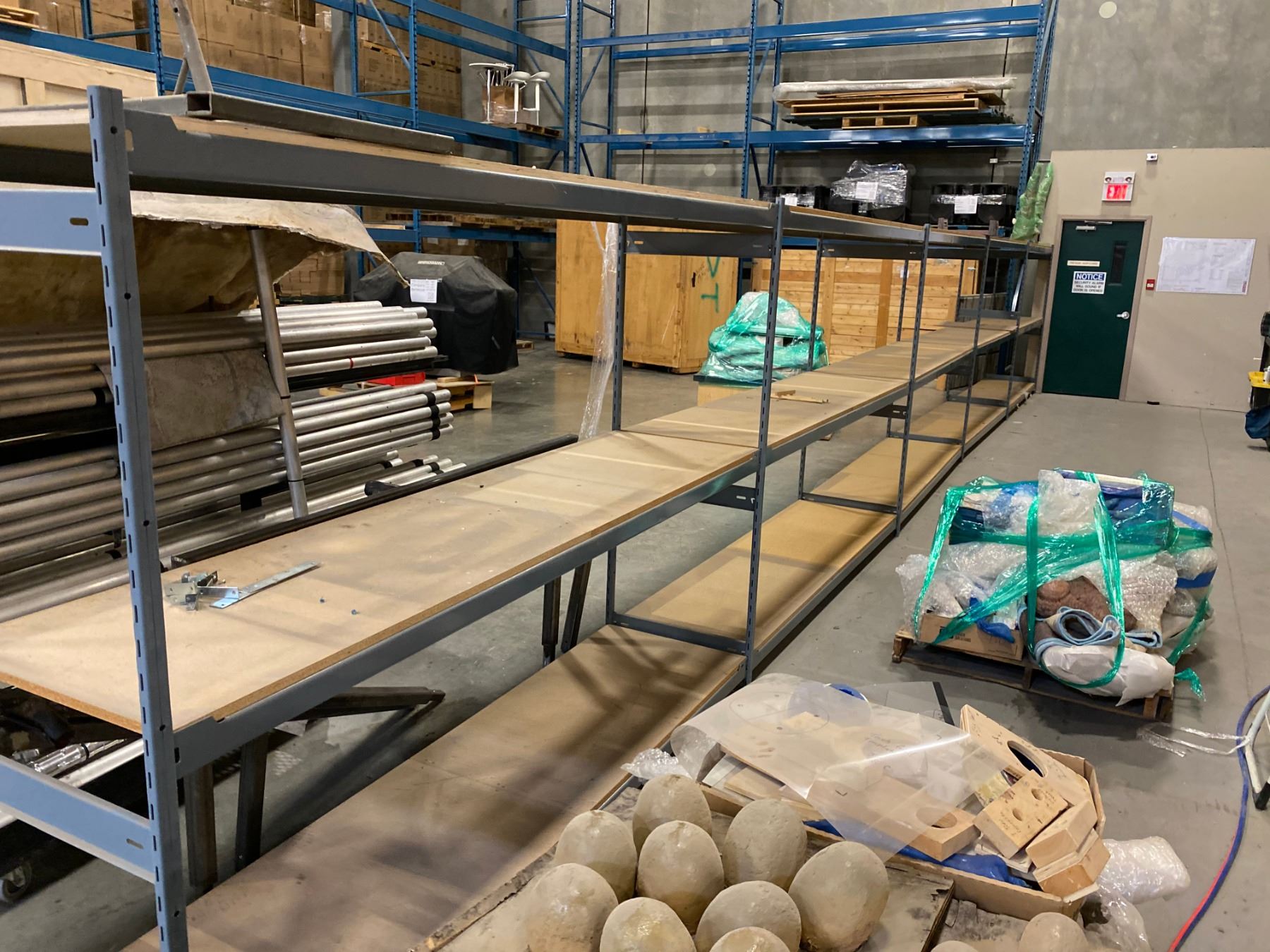 5 SECTIONS OF 6' TALL EZ-RECT STORAGE RACKING INCLUDES: 6 UPRIGHTS AND ...