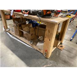 4' X 8' MOBILE WORK BENCH INCLUDES CONTENTS BELOW