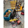Image 1 : LARGE LOT OF SHOP LIGHTING PLUS LARGE WAREHOUSE FAN