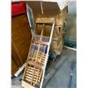 Image 2 : LOT OF MISC. INC. WOOD CABINET, COOLER, FOLDING CHAIR AND 4 BOXES OF SOMETHING??