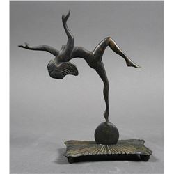 Art Deco Metal NUDE Sculpture