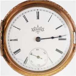 ELGIN Gold Filled 7j Pocket Watch 6s