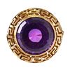 Image 1 : 18k Gold Amethyst Ring, Greek Key