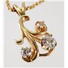 Image 2 : 14K Yellow Gold & DIAMOND Pendant Necklace