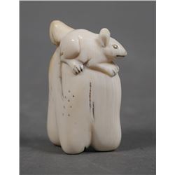 Antique Japanese Ivory Rat Netsuke