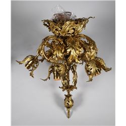 Brass Figural Ceiling Fixture, Wired