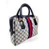 Image 3 : Vintage GUCCI BOSTON Mono Handbag Gray