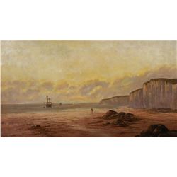 SIDNEY YATES JOHNSON, 19thC O/C, Coastal Scene