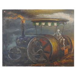 SURREALISM, Oil on Board, Illegible