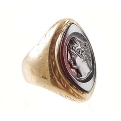 10K Marquise Cut ONYX Cameo Ring