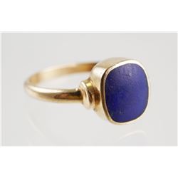 Vintage LAPIS & 14K Yellow Gold Ring