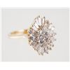 Image 1 : 14K Yellow Gold DIAMOND Cluster Ring