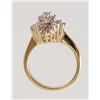 Image 3 : 14K Yellow Gold DIAMOND Cluster Ring