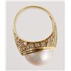 Image 3 : 18K Gold MABE PEARL DIAMOND & RUBY Ring