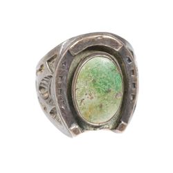 STERLING & TURQUOISE Horseshoe Ring