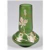 Image 2 : Green Iridescent Glass Vase, Enamel
