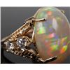 Image 2 : 14K Yellow Gold OPAL & DIAMOND Ring