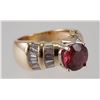 Image 1 : 14K Yellow Gold RUBELLITE & DIAMOND Ring