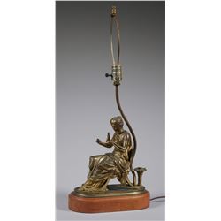 Neoclassical Bronze Figural Lamp