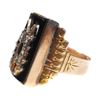 Image 3 : 10K ONYX & DIAMOND Signet Ring