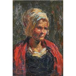 Portrait of a Woman, Oil on Board, Early 20C