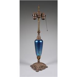 Mounted Art Glass Table Lamp