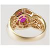 Image 4 : 14K Yellow Gold RUBY & DIAMOND Ring