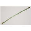 Image 1 : 14K Yellow Gold EMERALD & DIAMOND Bracelet