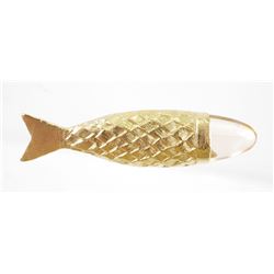 14K Yellow Gold FISH Pin Brooch