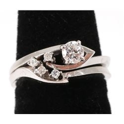 14K White Gold & DIAMOND Wedding Set