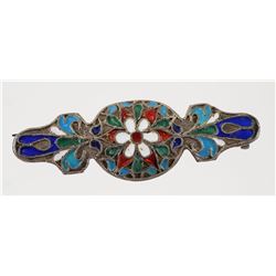 1890s Russian Silver Enamel Pin
