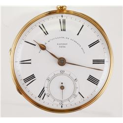 1870s English 18K Gold Pocket Watch