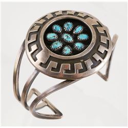 NAVAJO Rosco Scott Sterling Turquoise Bracelet