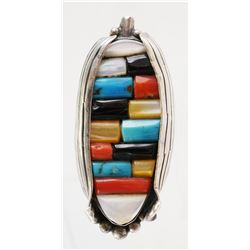 Native American Multi-Stone Sterling Corn Ear Ring
